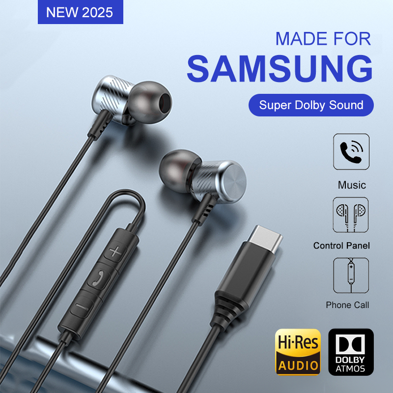 Home Cinema Amazon - USB C Wired Earbuds Dolby Sound