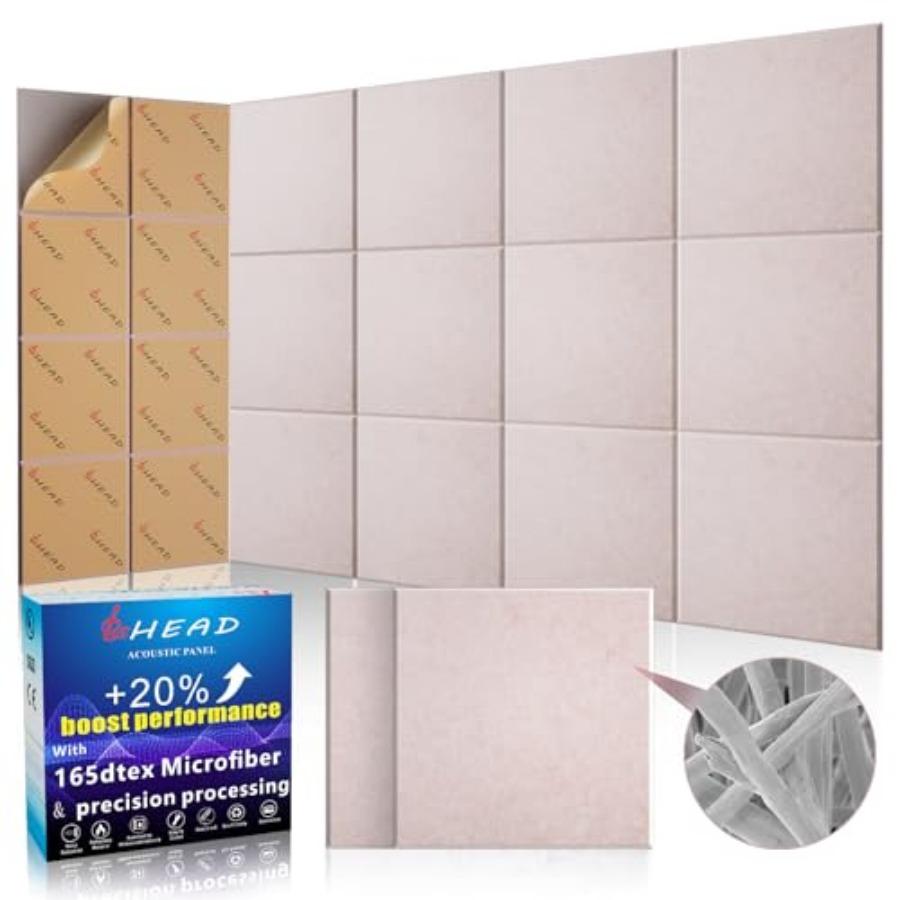 Acoustic Foam Panel - 15 pcs 165dtex Microfiber Acoustic Panels