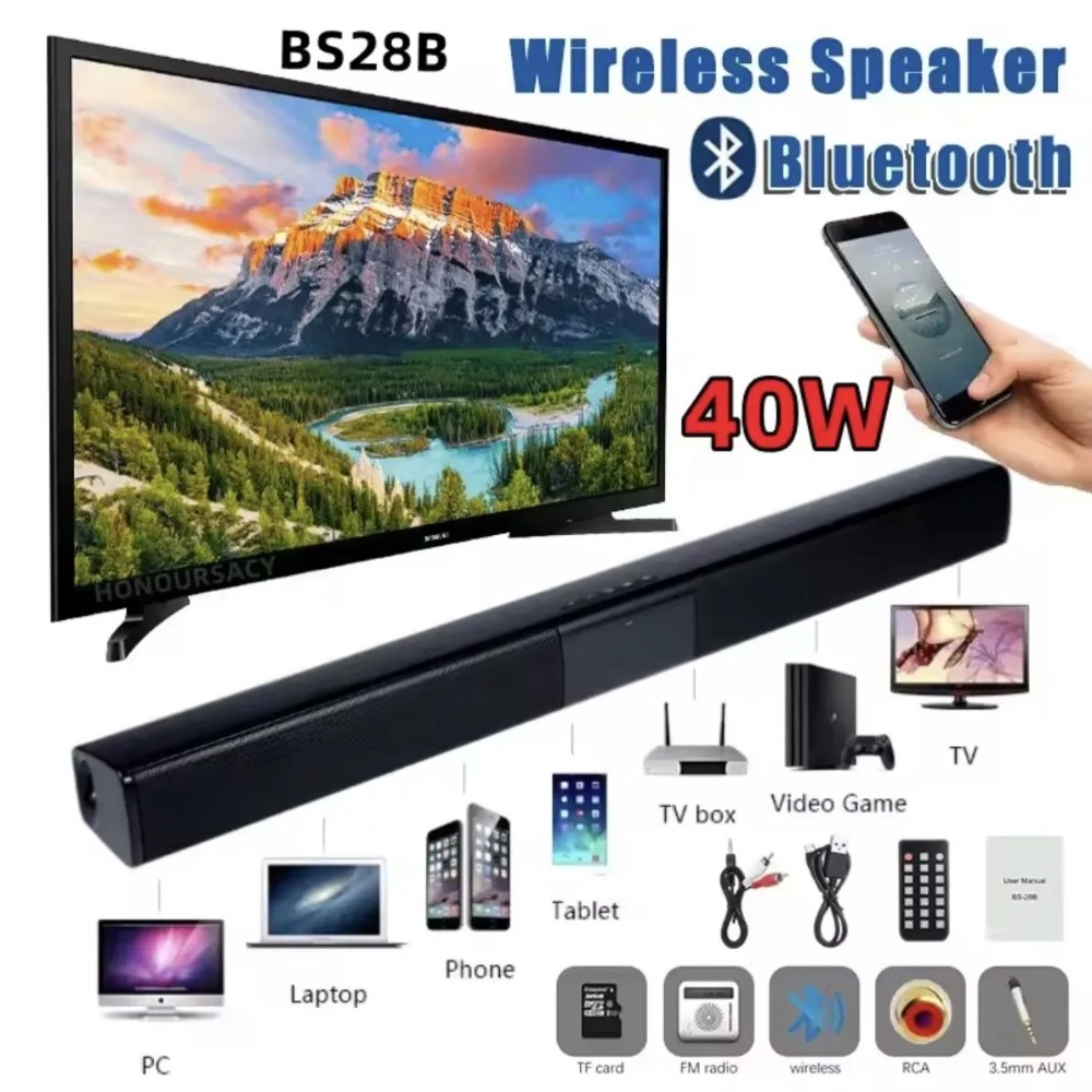 Home Cinema With Wireless Rear Speakers - Powerful Wireless Bluetooth Speaker for Home