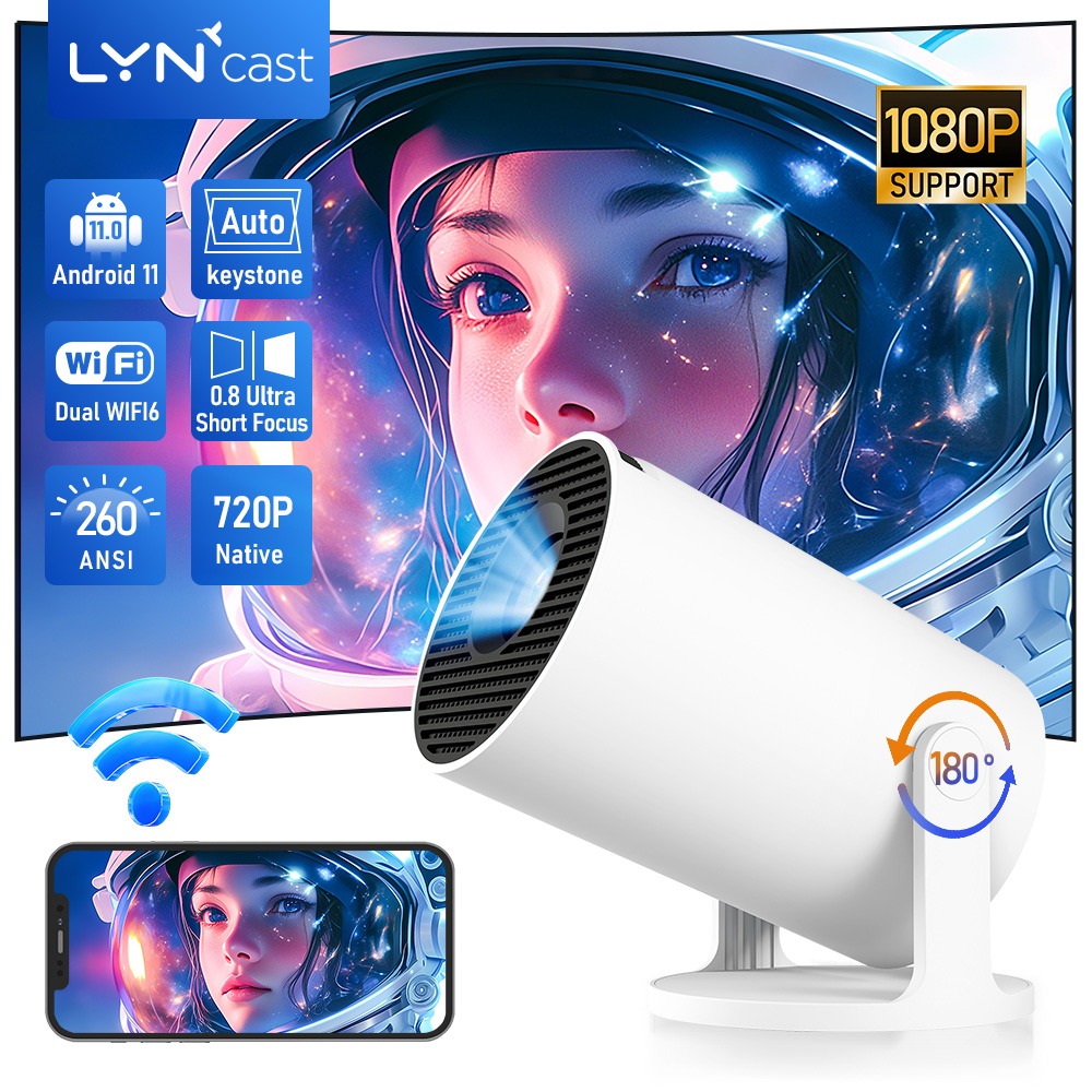 Video Home Cinema - LynCast Projector X1BQ 4K Android 11