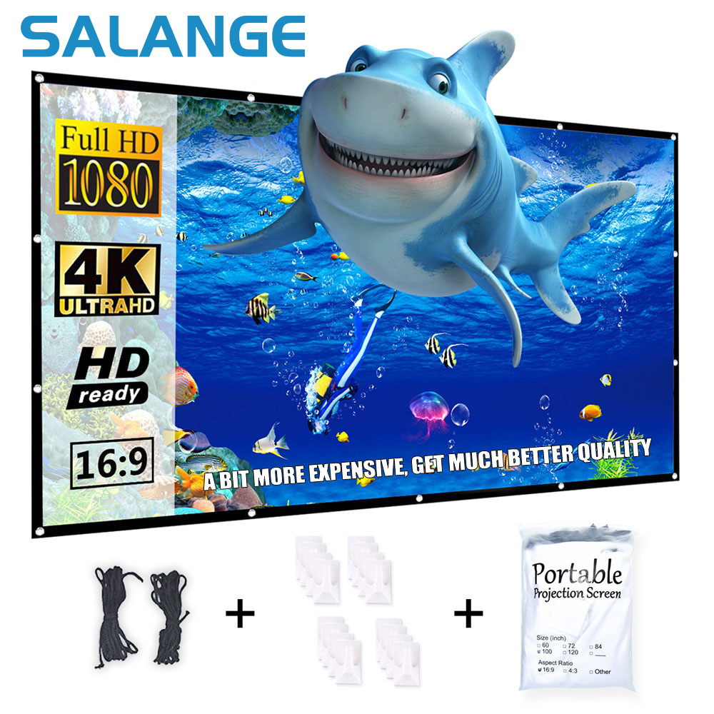 Home Cinema Blanc - Salange Projector Screen 100 inch 120