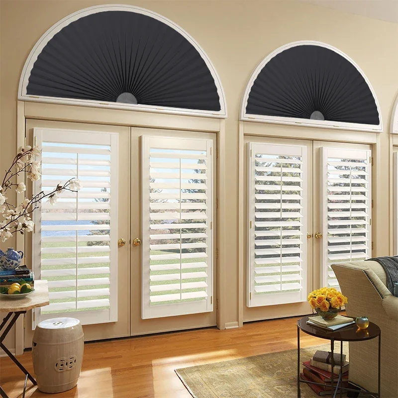 Home Cinema Glasses - 1PC Self-adhesive Pleated Blinds Bathroom Balcony