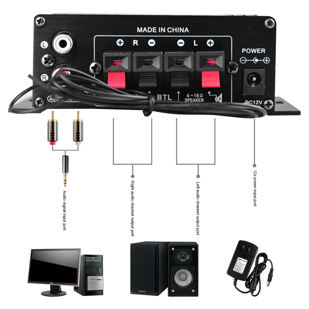 AK-370 Bluetooth Amplifier Pow - огляд і ціна Home Cinema Audio System