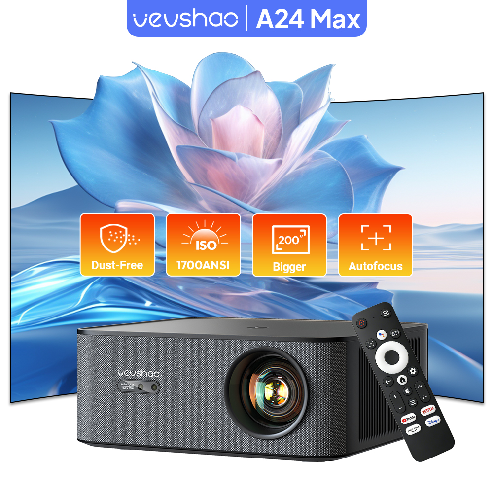 VEVSHAO 1080P Projector 4K A24 - огляд і ціна Video Home Cinema