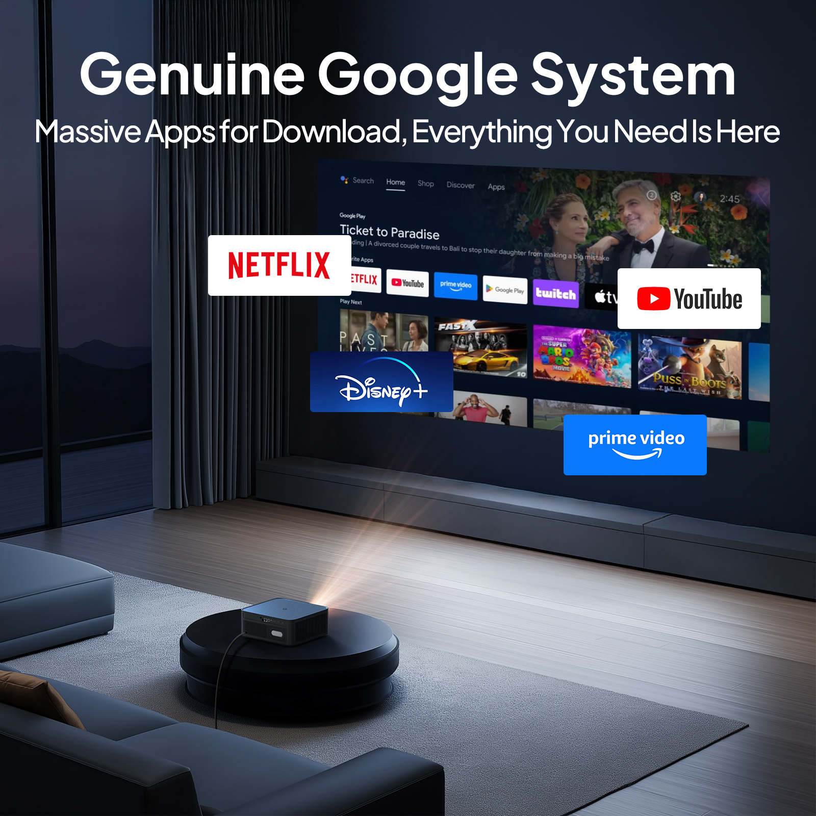 VEVSHAO 1080P Projector 4K A24 - огляд і ціна Video Home Cinema