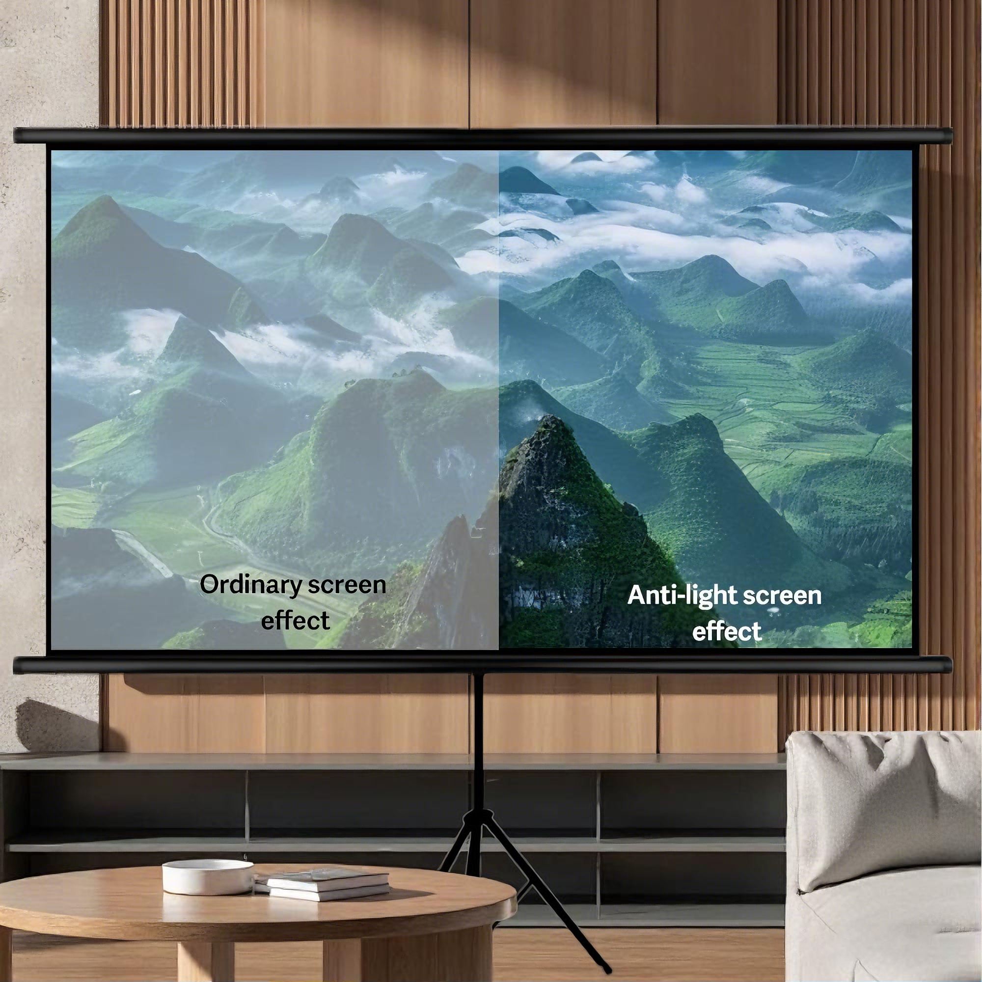 XIAOHUI 4K Projector Screen Wi - огляд і ціна Home Cinema Blanc