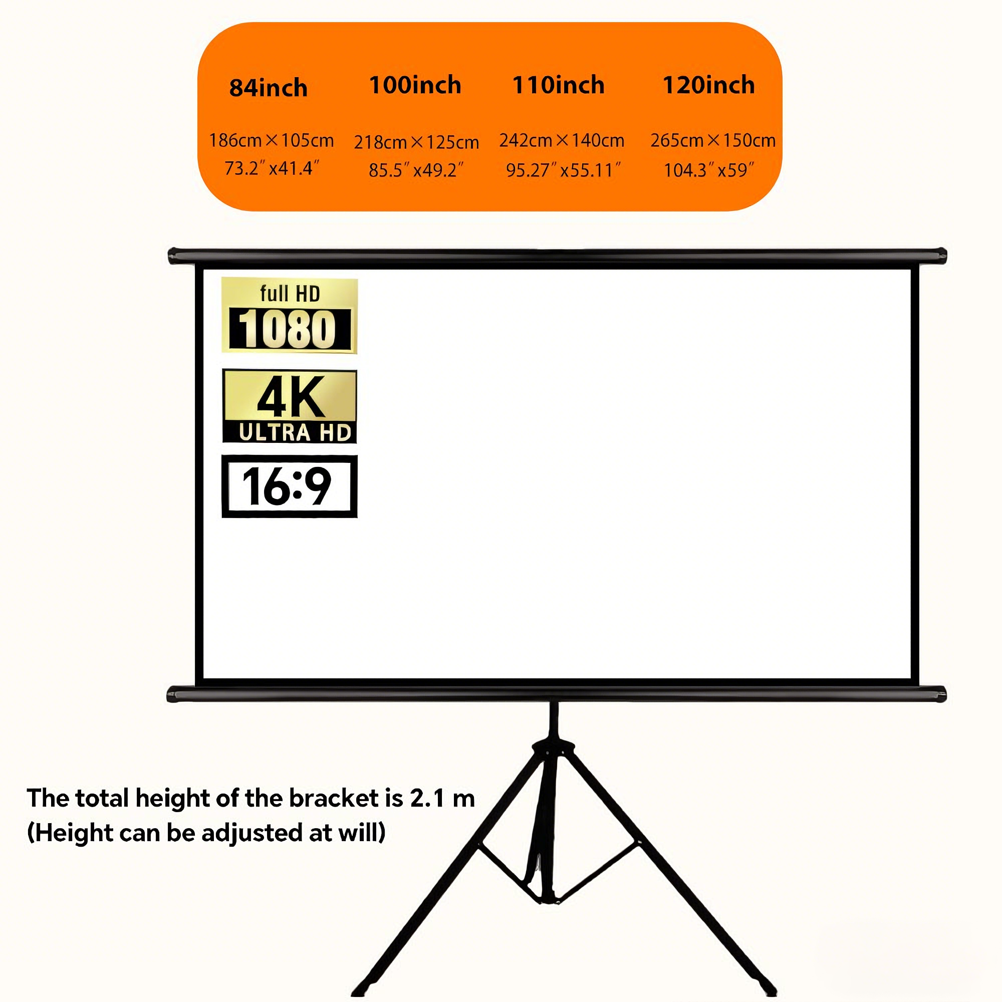 XIAOHUI 4K Projector Screen Wi - огляд і ціна Home Cinema Blanc
