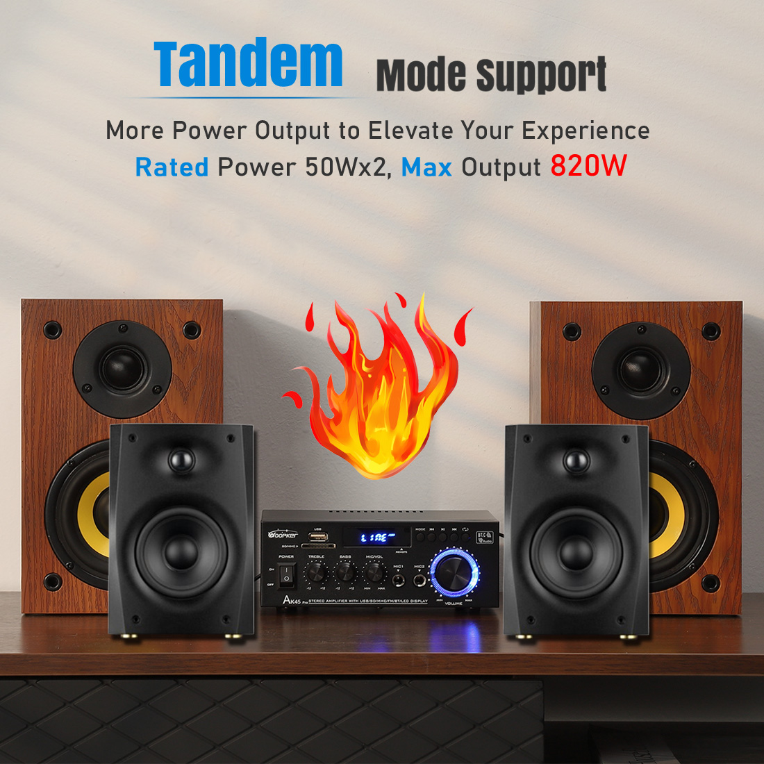 Woopker Audio Amplifier AK45/A - огляд і ціна Home Cinema Audio System