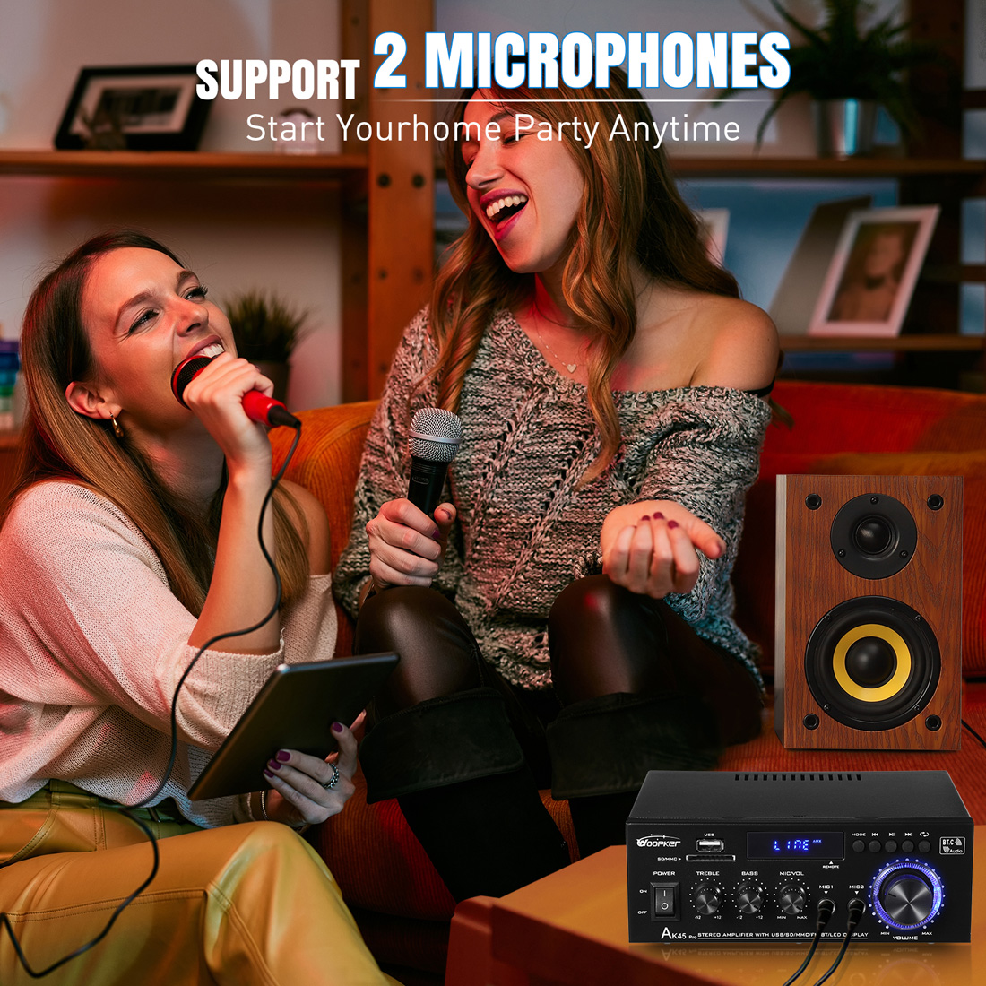 Woopker Audio Amplifier AK45/A - огляд і ціна Home Cinema Audio System