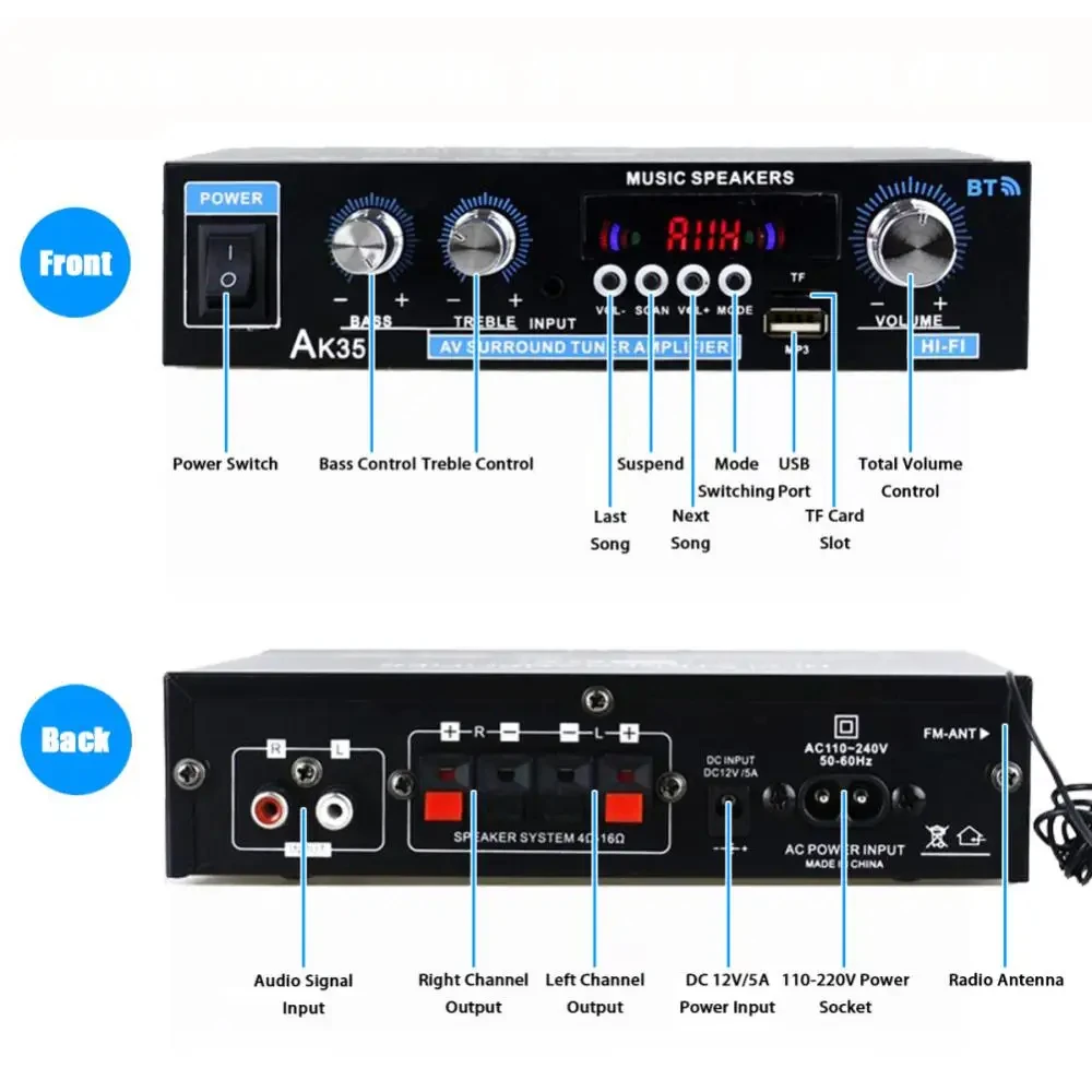 HiFi Digital AK35 Bluetooth Am - огляд і ціна Home Cinema Audio System