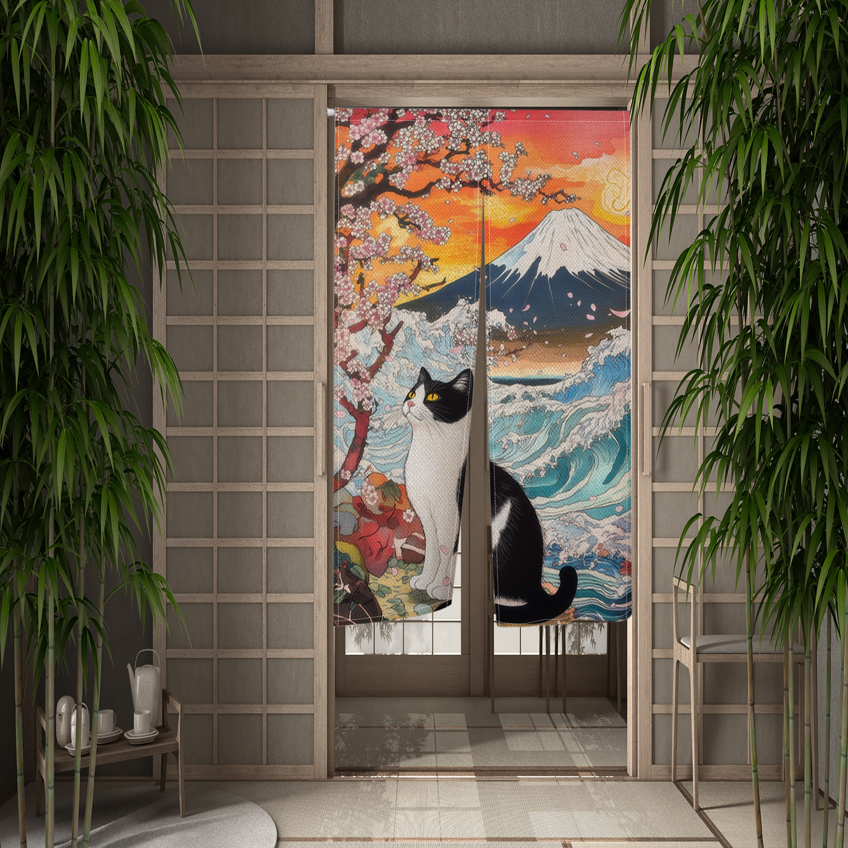 Japanese Ukiyo Noren Door Curt - огляд і ціна Home Cinema Glasses