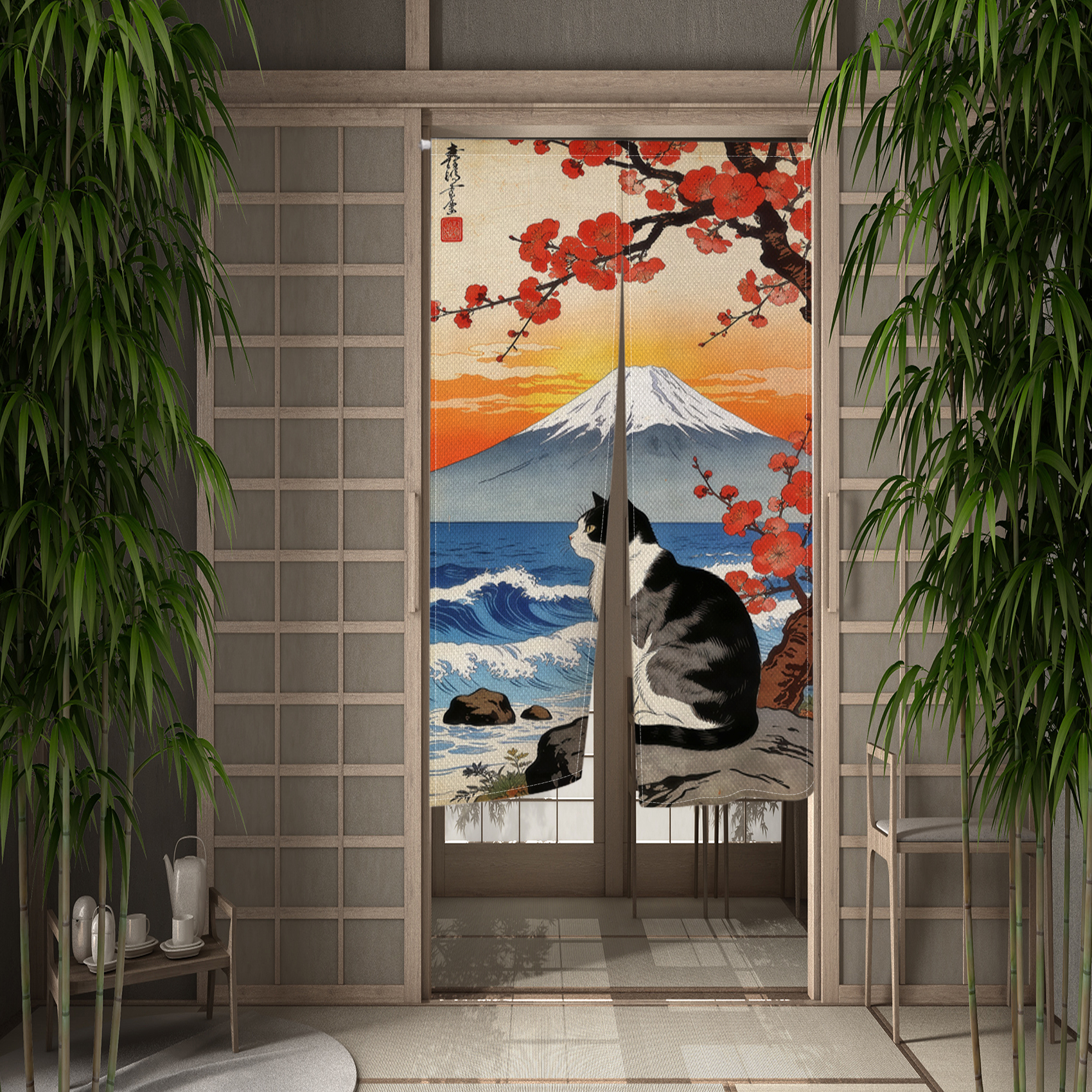 Japanese Ukiyo Noren Door Curt - огляд і ціна Home Cinema Glasses