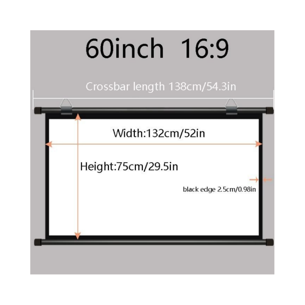 60-inch 16:9 foldable anti-wri - огляд і ціна Home Cinema Blanc