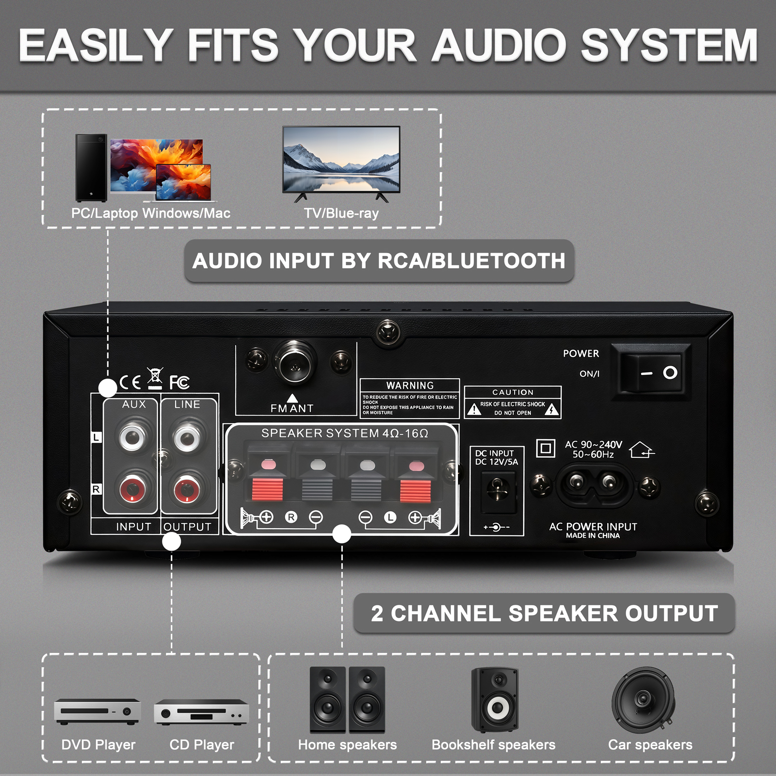 Woopker AK50 HIFI Audio Amplif - огляд і ціна Home Cinema Audio System