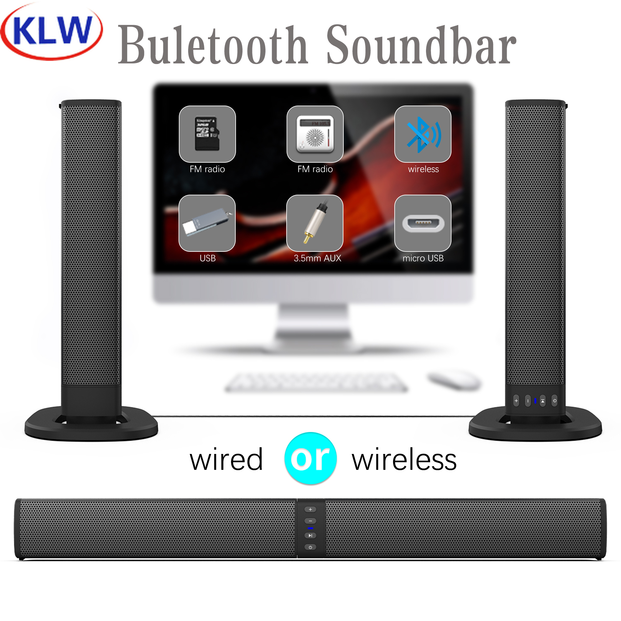 20W Powerful Wireless Soundbar - огляд і ціна Home Cinema With Wireless Rear Speakers
