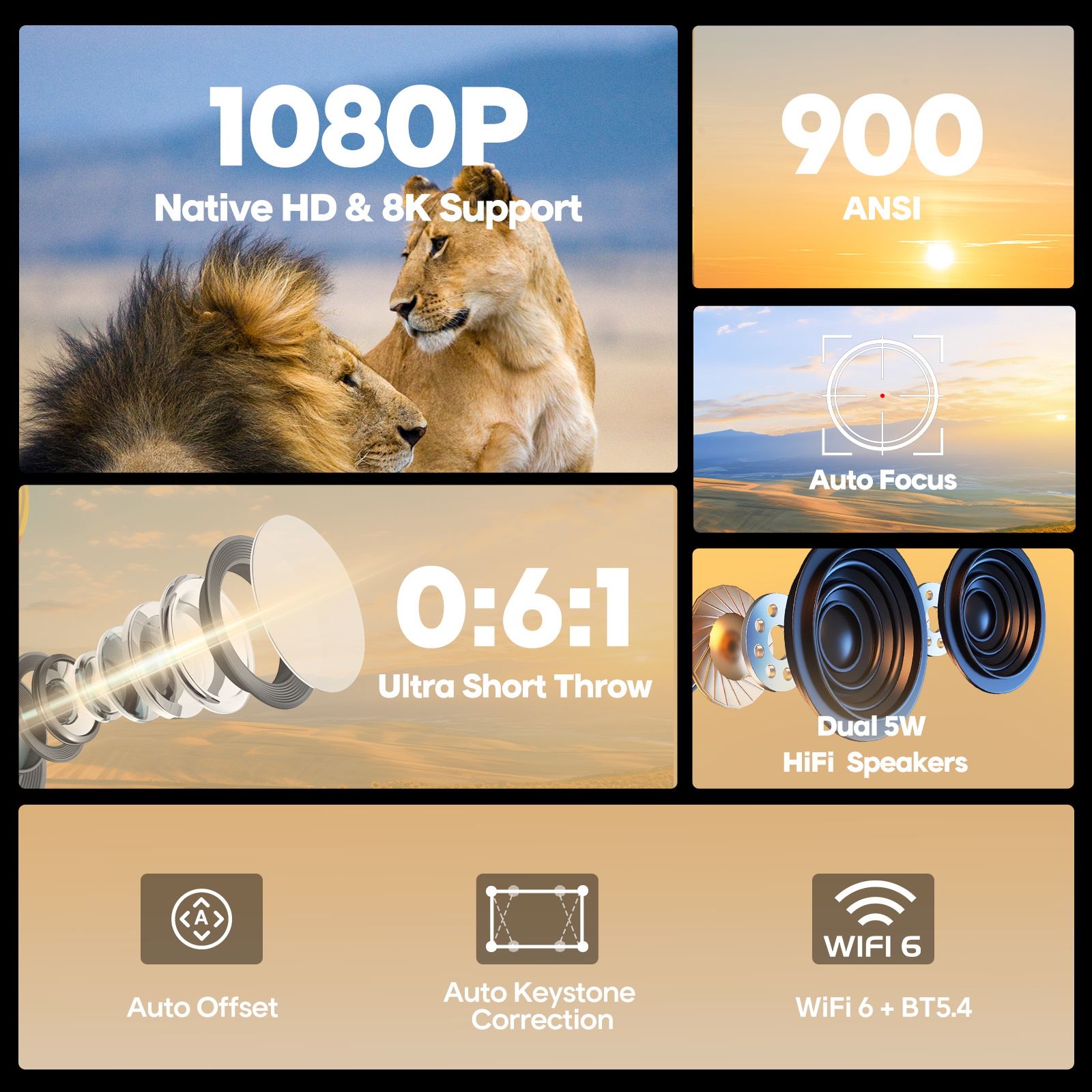 Magcubic Auto Focus Android 14 - огляд і ціна Home Cinema Movies