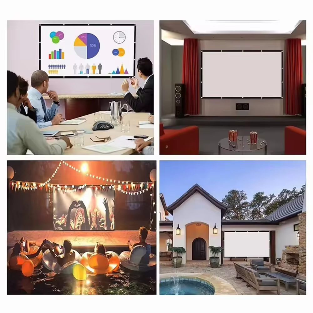 16:9 Simple Projector Curtain  - огляд і ціна Home Cinema Blanc
