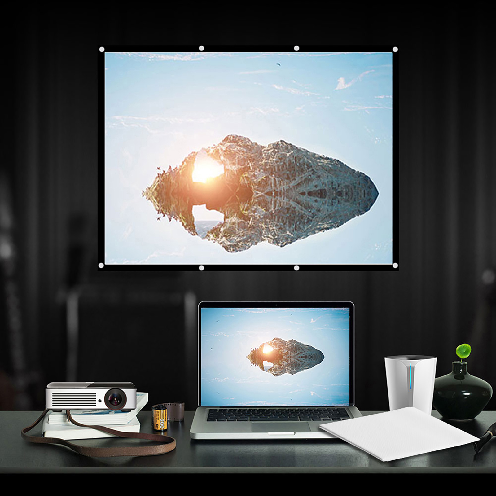 Universal Portable Foldable No - огляд і ціна Home Cinema Blanc