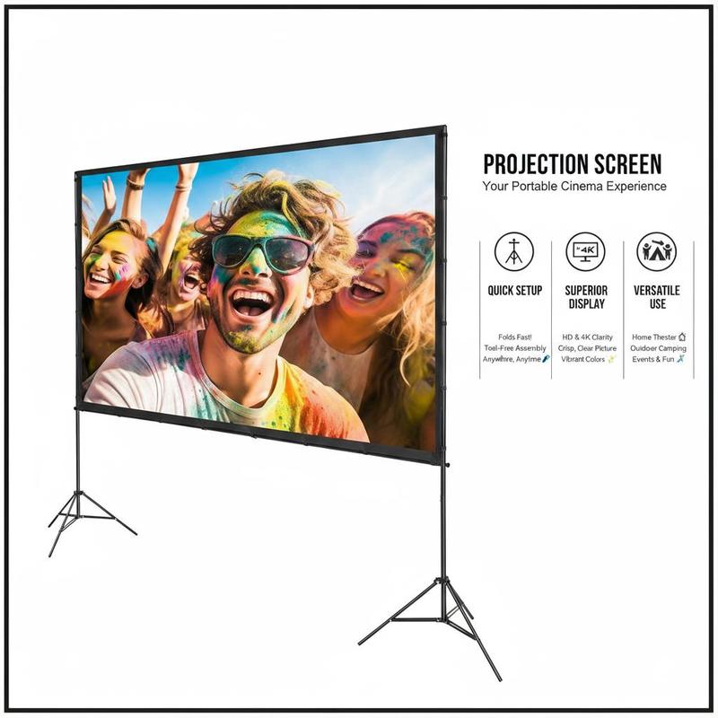 Projector Screen with Stand, 1 - огляд і ціна Home Cinema Movies