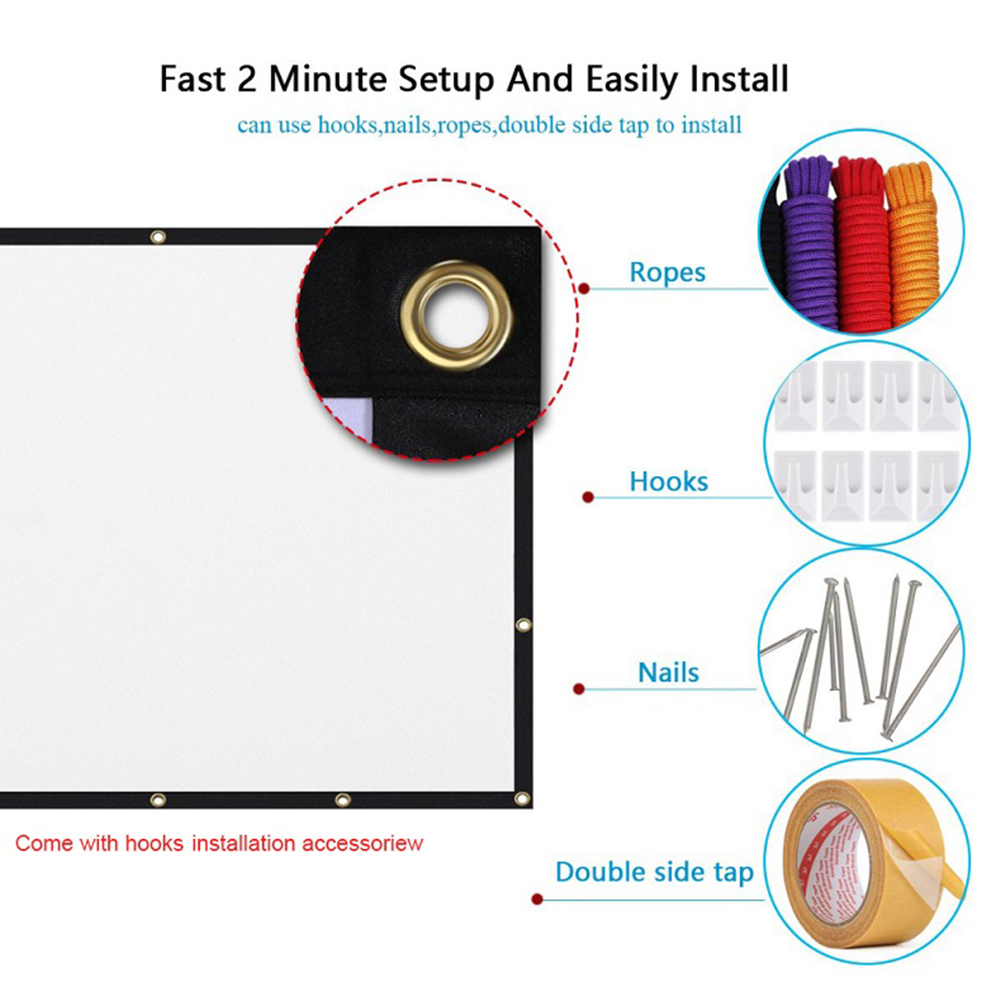 16:9 Simple Projector Curtain  - огляд і ціна Home Cinema Movies