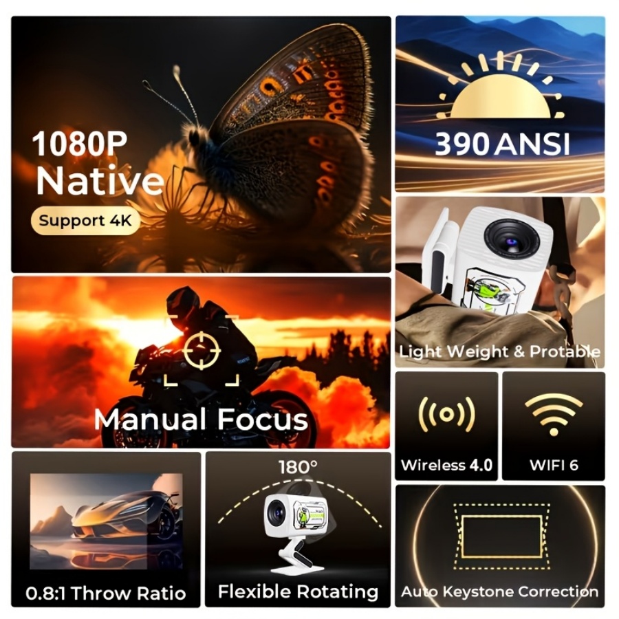 2026 New 1080P Projector Porta - огляд і ціна Home Cinema Movies