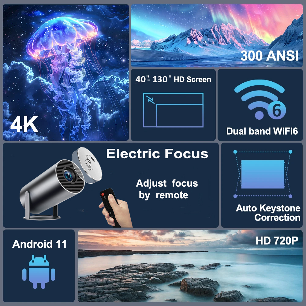 DITONG HY300 Plus 4k Projector - огляд і ціна Home Cinema Movies