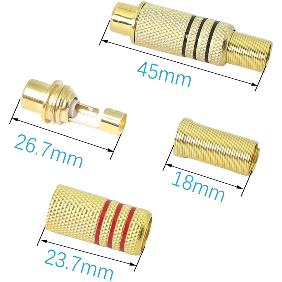 4PCS RCA Plug Gold Plated Sold - огляд і ціна Home Cinema Unit