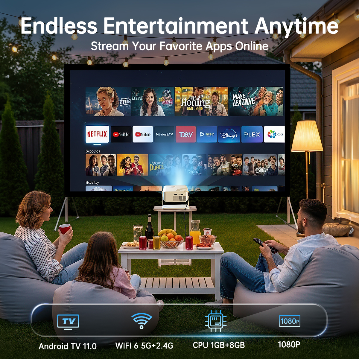 Mini Projector 1080P HD 280 AN - огляд і ціна Home Cinema Movies