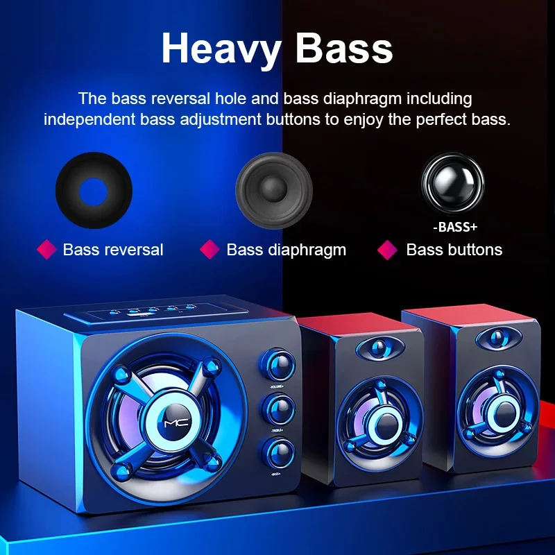 HIFI 3D Stereo Speakers Colorf - огляд і ціна Home Cinema With Wireless Rear Speakers